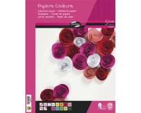 PAPIER COULEUR RECYCLÉ, Bloc de 30 feuilles 120g/m2 au format 29,7x42cm - Assortiment