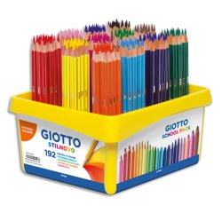 Crayon couleur giotto stilnovo schoolpack de 192    assortis