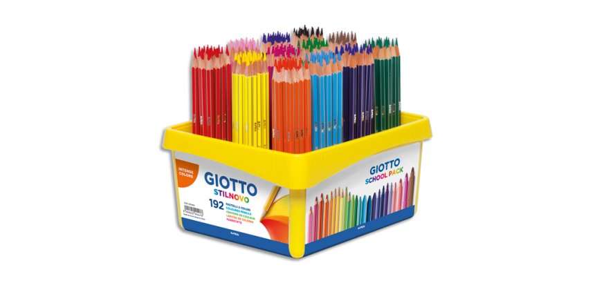 Crayon couleur giotto stilnovo schoolpack de 192    assortis