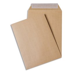 Boîte de 250 pochettes kraft armé auto-adhésif 120 grammes format 229 x 324 C4