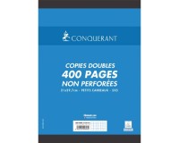 CONQUERANT SEPT Copies doubles, A4, quadrillé, sans marge