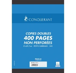 CONQUERANT SEPT Copies doubles, A4, quadrillé, sans marge