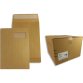 Boîte de 250 pochettes kraft Milleraies auto-adhésives 120g 3 soufflets 229x324mm C4 fenêtre 50x110