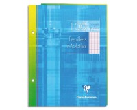 Feuillets mobiles sous étui A4 200 pages perforées petits carreaux