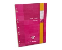 Copies doubles sous étui A4 200 pagesperforées petits carreaux