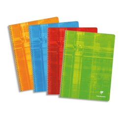 Cahier reliure intégrale 24x32 cm 180 pages grands carreaux - Assortis