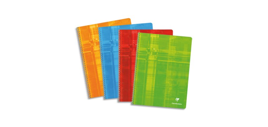 Cahier reliure intégrale 24x32 cm 180 pages grands carreaux - Assortis