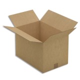 Paquet de 25 caisses américaines simple cannelure en kraft brun - Dimensions : 45 x 30 x 30 cm