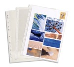 Pochettes perforées Exacompta A4 PVC lisse 8/100e - Paquet de 100