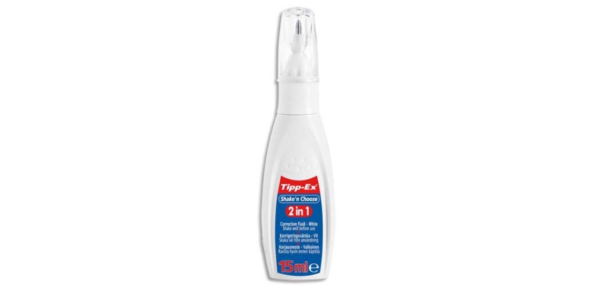 Stylo correcteur 2 en 1 pointe métal fine et applicateur mousse, contenance 15 ml