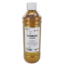 Flacon de 500 ml de gouache métallisée couleur bronze