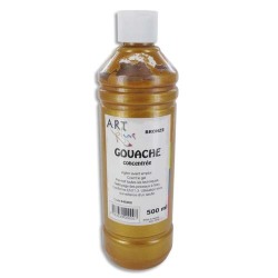 Flacon de 500 ml de gouache métallisée couleur bronze