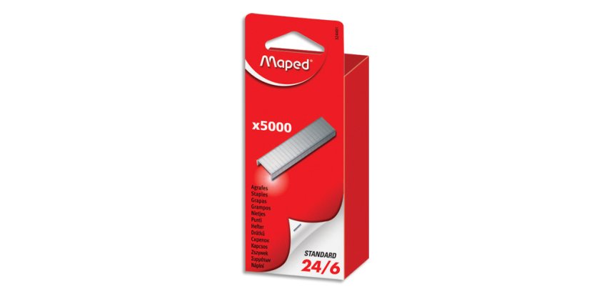 Agrafes 24/6, grand emballage, zingué