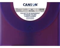 Pochette rangement canson polypropylène rigide dessin a3 420x297mm coloris vifs