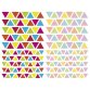 Sachet de 4 planches 10,5x16cm, 380 gommettes Initial triangle couleurs vif/pastel assorties