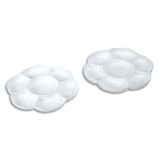 2 palettes qui forment un fond et un couvercle, diam. 17,5cm, plastique rigide