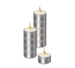 Lot de bougies chauffe-plat culture club avec socle metal 10 unites