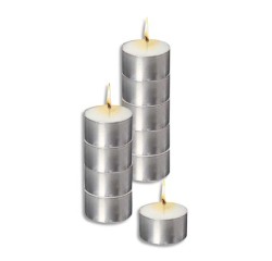 Lot de bougies chauffe-plat culture club avec socle metal 10 unites