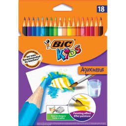 Etuis de 18 crayons de couleur Aquacolor