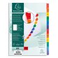 Intercalaire A4 carte bristol blanc Exacompta 12 onglets mensuels - Coloris assortis - 1 jeu