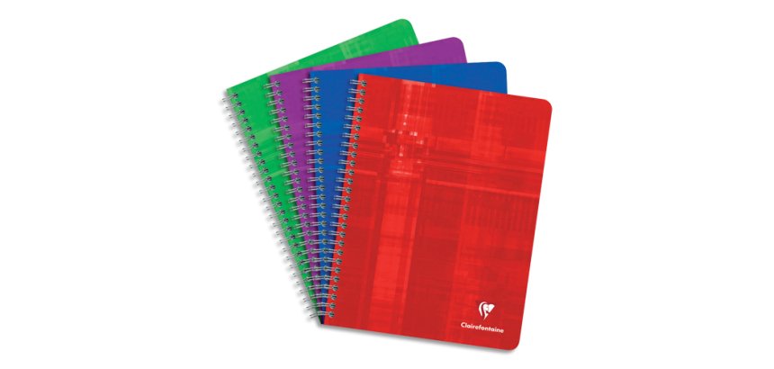 Cahier reliure intégrale 17x22 cm 224 pages petits carreaux - Assortis