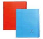 Cahier piqué Koverbook 24x32cm 48 pages grands carreaux couverture polypropylène transparent - Assortis