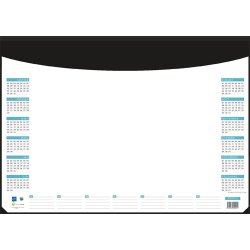 Socle sous-mains en pvc noir avec recharge quadri-perpétuel - format : 54 x 38,5 cm