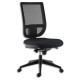 Siège ''Tertio'' dossier résille et assise tissu Noir,mécanisme synchrone,piétement nylon,sans accoudoirs