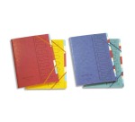 Trieur extendos carte simple 245x315mm 12 compartiments dos agrafé intérieur multicolore onglets coloris assortis