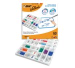 Marqueur bic velleda 1741 effacable pointe ogive encre  base alcool inodore 8 coloris assortis medium classpack 60