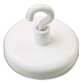 Boîte de 2 Crochets de suspension magnétique force 10kg, diam 36mm Blanc