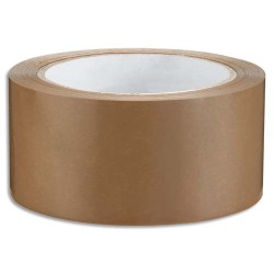 Adhésif d'emballage silencieux en Polypropylène 48 microns - H48 mm x L66 mètres Havane