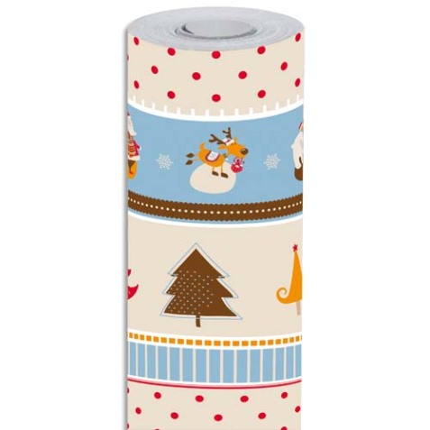 Rouleau papier cadeau ALLIANCE 60g Grande Longueur 50x0,7m imprimé Noël