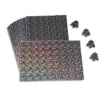 Papier holographique o'color a4 adhesif etoiles coloris    argent reflets arc en ciel    sachet 15 feuilles