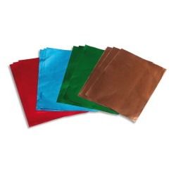 Feuille metal o'color a repousser a4 aluminium        coloris assortis sachet 12    unites