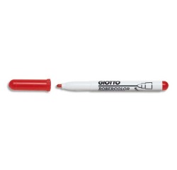 Marqueur giotto robercolor effaçable tableau blanc pointe medium ogive 4 mm coloris rouge