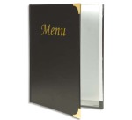 Protège-menus BASIC, A4, noir