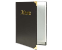 Protège-menus BASIC, A4, noir