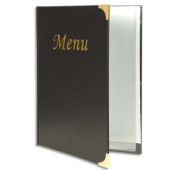Protège-menus BASIC, A4, noir