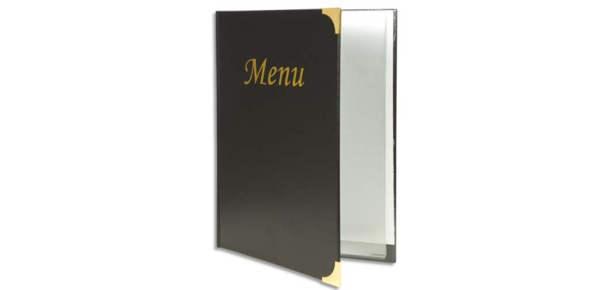 Protège-menus BASIC, A4, noir