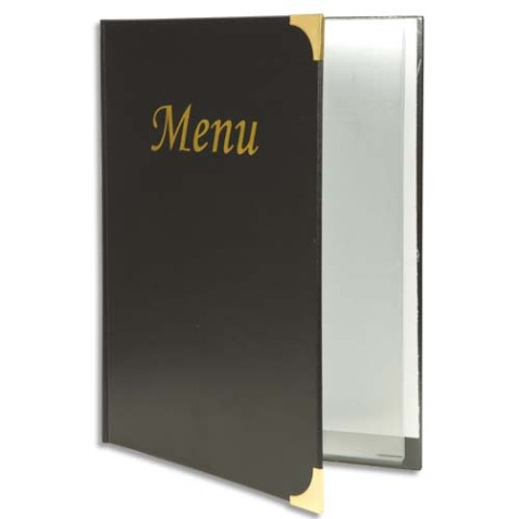 Protège-menus BASIC, A4, noir