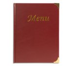 Protège-menus BASIC, A4, bordeaux