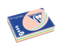 Papier couleur clairefontaine trophée multifonction a3 80g/m2 couleurs assorties pastel paquet 500 feuilles