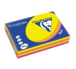 Papier couleur clairefontaine trophée multifonction a3 80g/m2 couleurs assorties fluorescentes paquet 500 feuilles