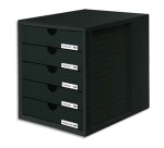 Module de classement SYSTEMBOX, 5 tiroirs, gris clair