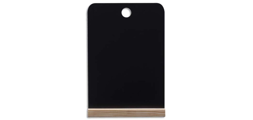 Ardoise de table Noire double face, support en pin, format A4