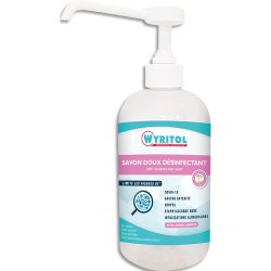 Savon liquide antibactérien désinfectant doux pour les mains sans parfum flacon pompe 500 ml