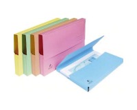 Chemise pochette à soufflet carte Exacompta 24 x 32 cm couleur pastel - Paquet de 25