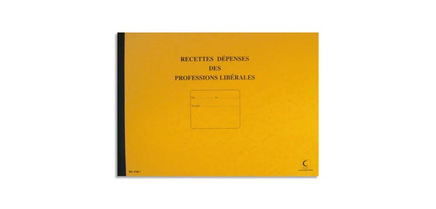 Piqûre journal recettes et dépenses des professions libérales - Elve 97381 - 80 pages - Format 27 x 37 cm à l'italienne