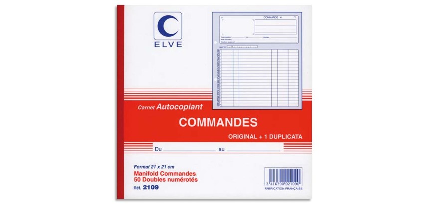 Manifold 'Commandes', 210 x 210 mm, dupli